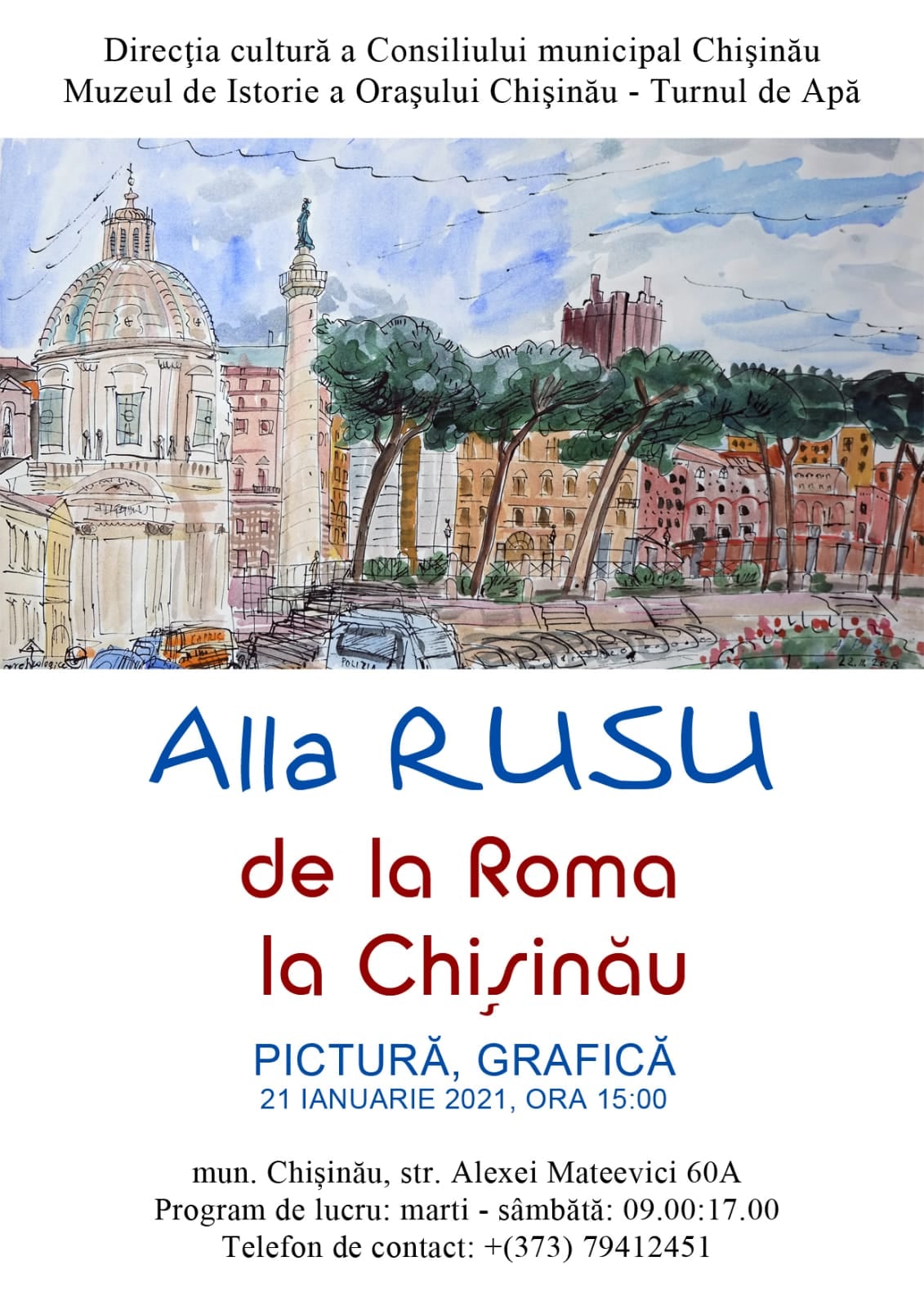 “From Rome to Chișinău” – exhibition poster